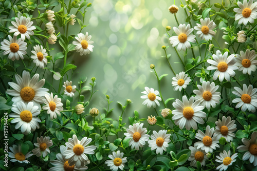 sunlit daisy bloom in lush garden, spring natural flowers