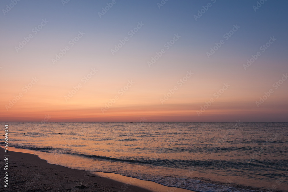 Sunrise over the sea. Black Sea