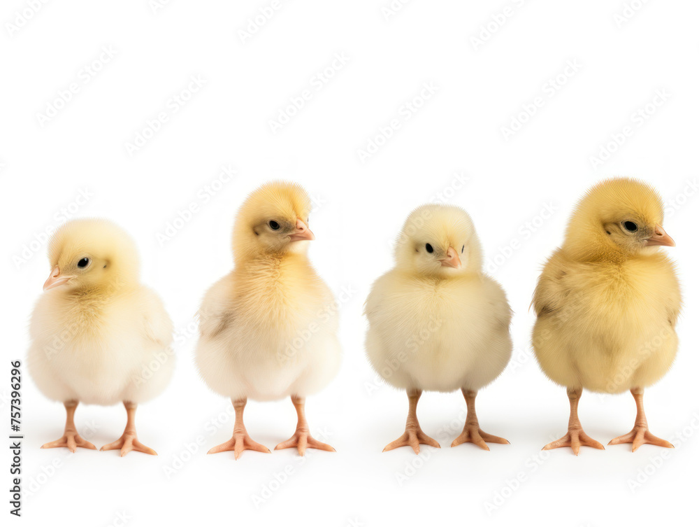 chick collection set isolated on transparent background, transparency image, removed background