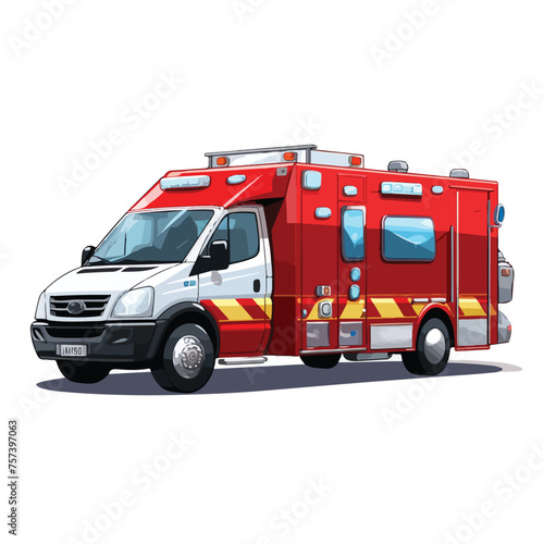Ambulance Clipart isolated on white background