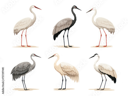 Crane collection set isolated on transparent background  transparency image  removed background