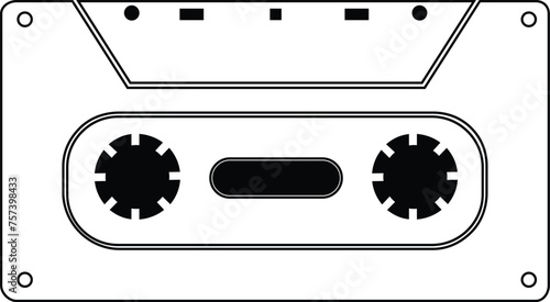 Cassette tape icon vector illustration