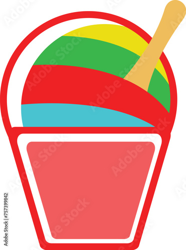 vector illustration of shaved ice, can be used for shop walls, displays