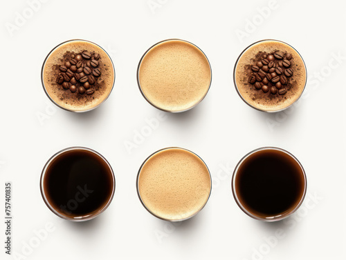 Espresso Martini collection set isolated on transparent background, transparency image, removed background