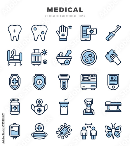 MEDICAL icons set. Vector illustration.