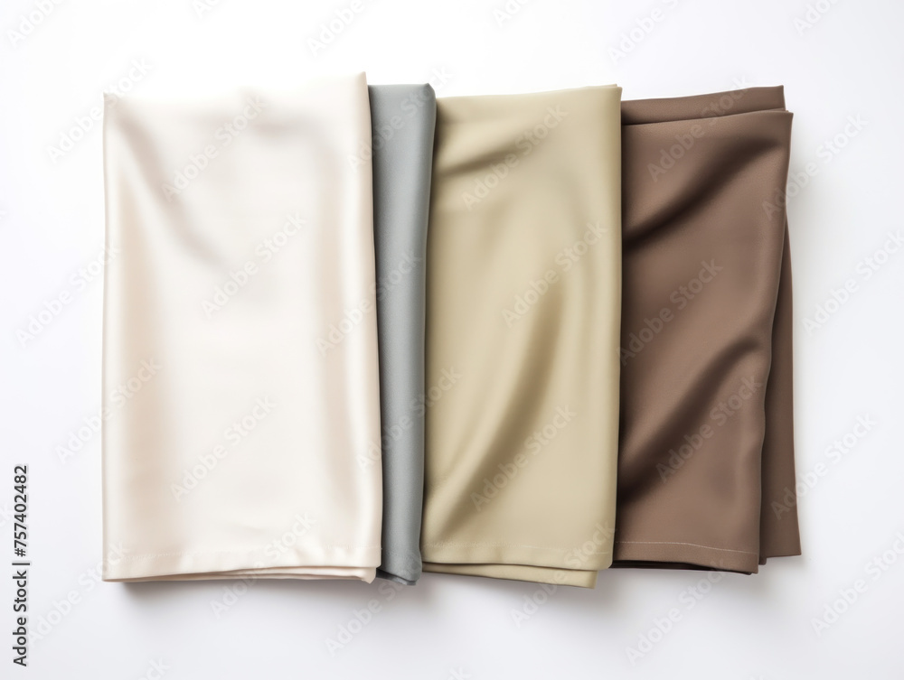 fabric collection set isolated on transparent background, transparency image, removed background