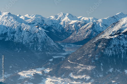 Blick über das Inntal, Karwendel, Achensee, Tirol, Österreich