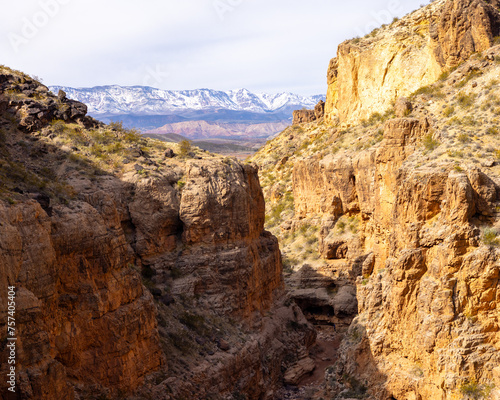 Gould's Wash With Pine Valley Mountain In The Background 