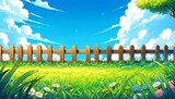 Bright and whimsical animated countryside landscape