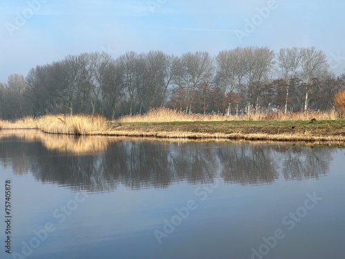 Dutch Landscape Twiske with water, The Netherlands