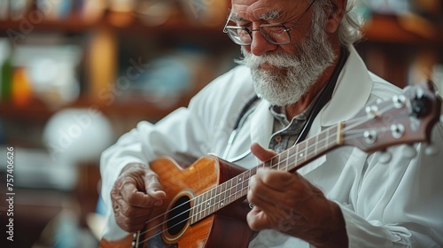 Using music therapy as a therapeutic approach. (Selective Focus).