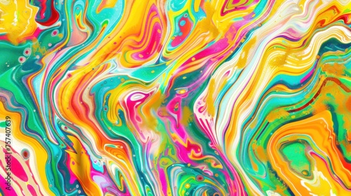 Wallpaper Mural A psychedelic mix of colors swirled into a fluid and dynamic pattern that evokes a sense of continuous motion Torontodigital.ca