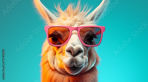 Llama wearing sunglasses