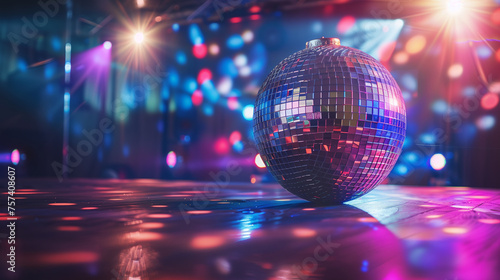 Disco a glitter ball at a party