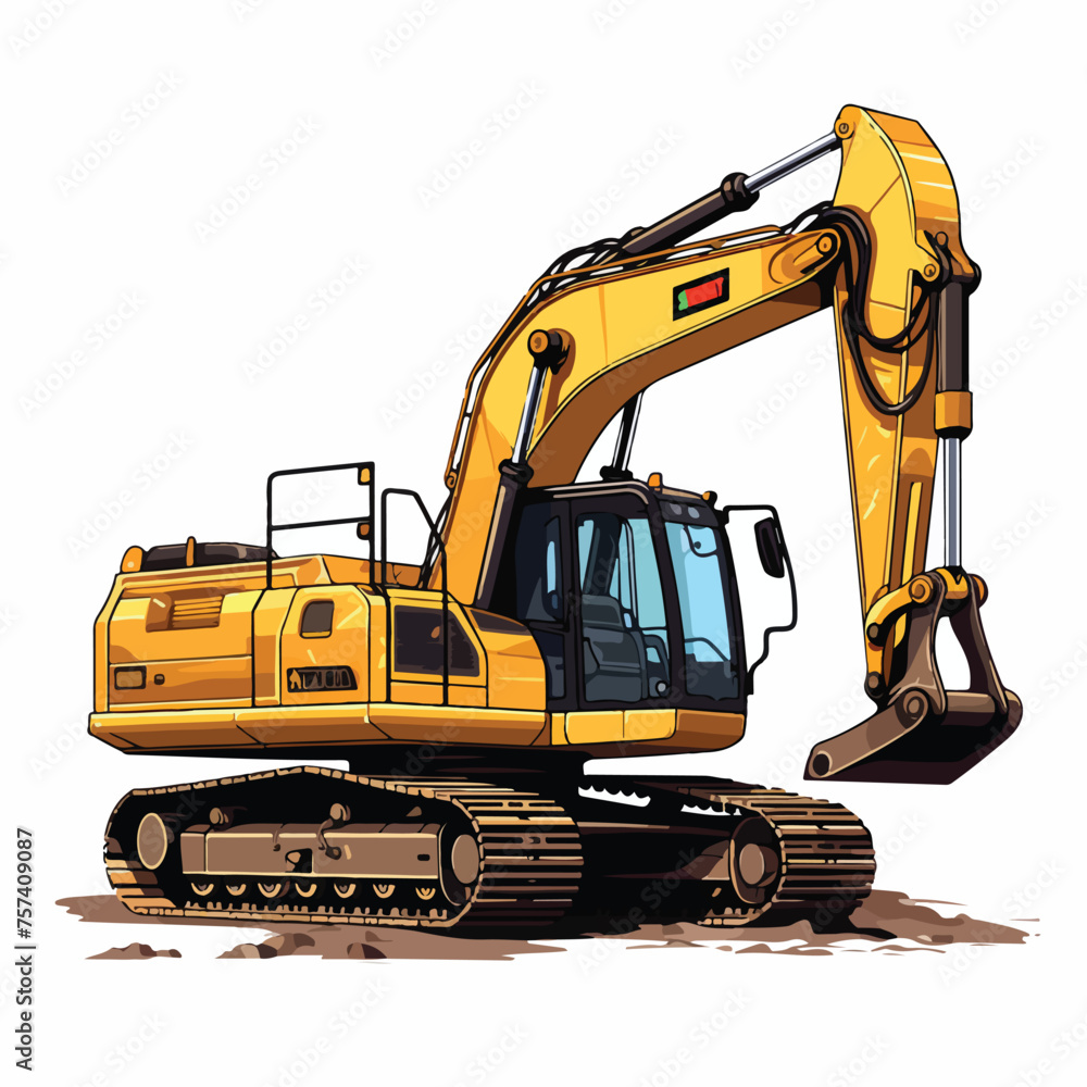 Excavator Clipart isolated on white background