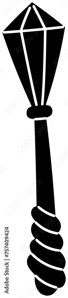 magic illustration wand silhouette fantasy logo gem icon magician outline wizard miracle star mystery imagination spell stick fairy magical shape star mystery for vector graphic background