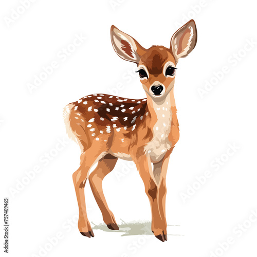 Fawn Clipart isolated on white background © Noman
