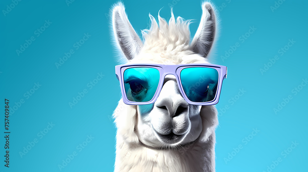 Llama wearing sunglasses