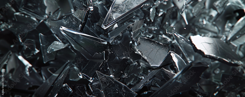 Realistic large shards of broken glass Realistic large shards of broken glass