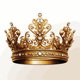 Golden Crown Clipart Clipart isolated on white background