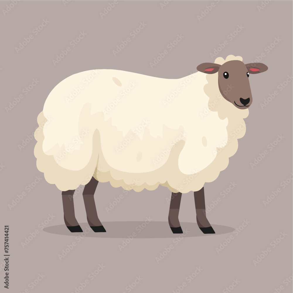cute sheep vector flat cute sheep vector flat