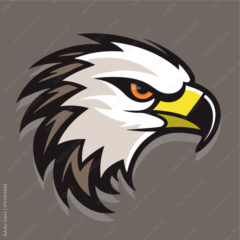 eagle head mascot flat vector eagle head mascot flat vector