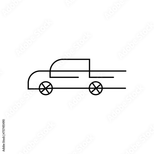 Public Transportation icon set in line style. Transport simple black style symbol sign for apps and website, vector illustration.
