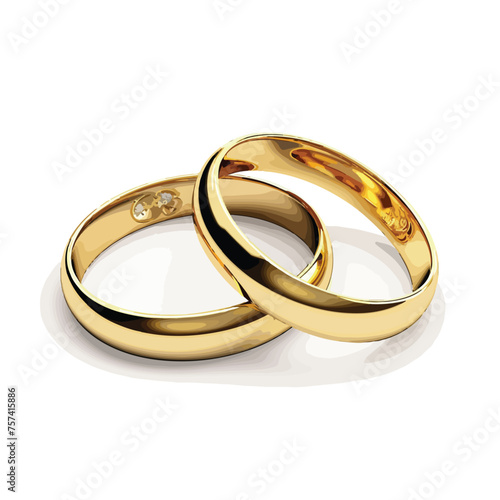 Wedding Ring Clipart isolated on white background