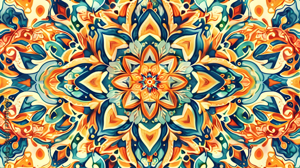 Vivid Kaleidoscopic Mandala Design Vivid Kaleidoscopic Mandala Design