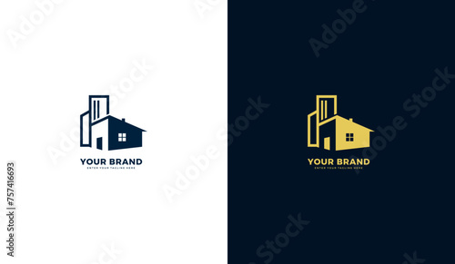 Sweet home logo. Modern house real estate icon. Vector illustration design