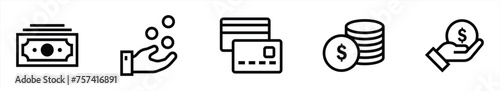 money icon, simple money line icon vector illustration