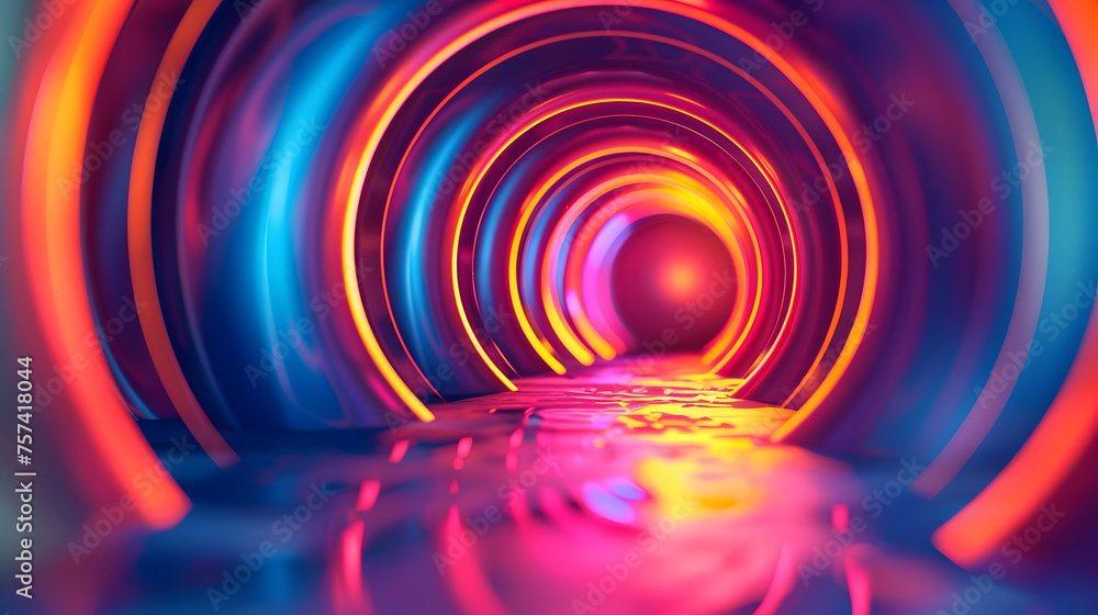 Psychedelic Neon Swirl Tunnel Psychedelic Neon Swirl Tunnel