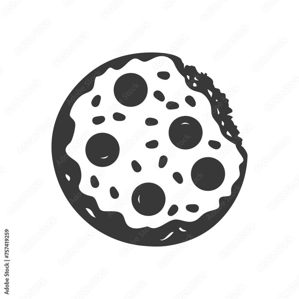 Silhouette chocochips cookie black color only Silhouette chocochips cookie black color only