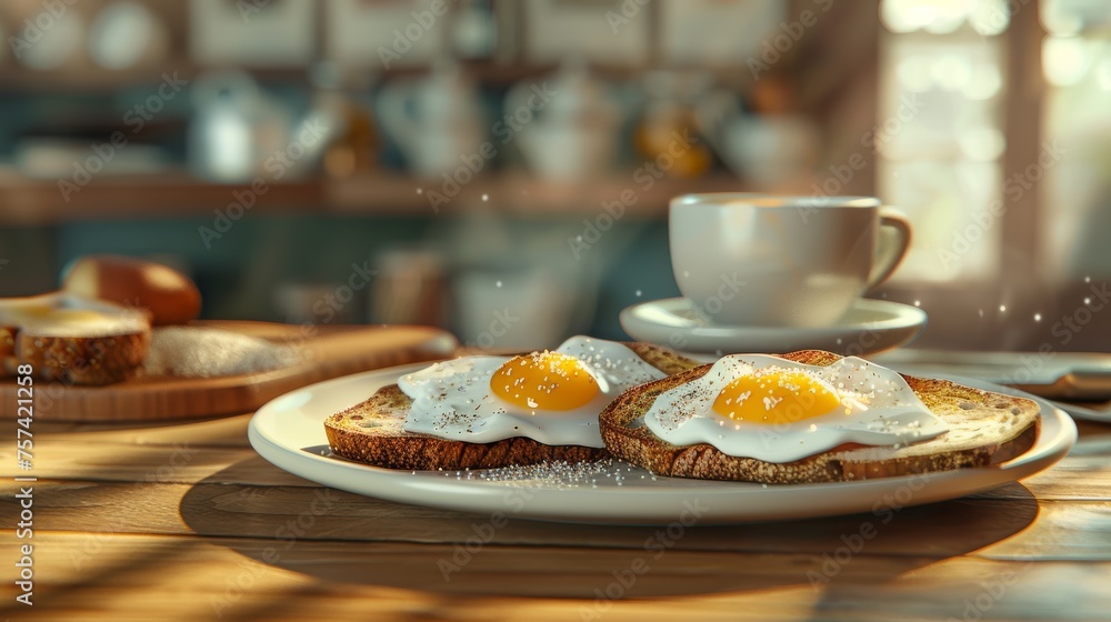 A nutritious and balanced homemade breakfast A nutritious and balanced homemade breakfast