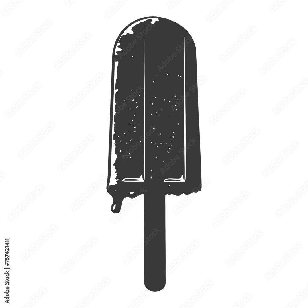 Silhouette ice cream stick black color only