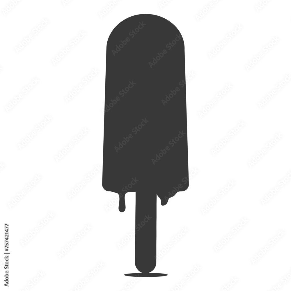 Silhouette ice cream stick black color only Silhouette ice cream stick black color only