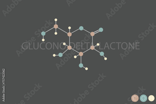 glucono delta lactone molecular skeletal chemical formula	
