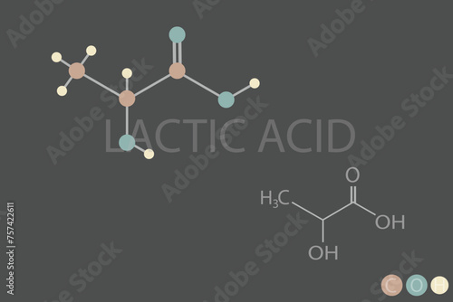 lactic acid molecular skeletal chemical formula	
