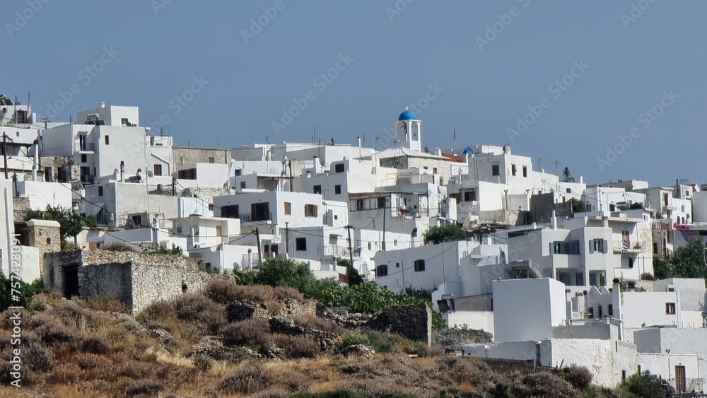 skiros or skyros greek iisland chora city from the west side in summer greece