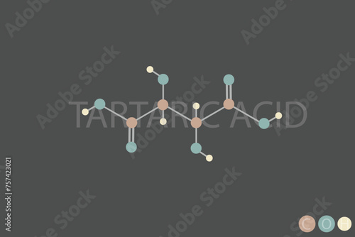 tartaric acid molecular skeletal chemical formula	
