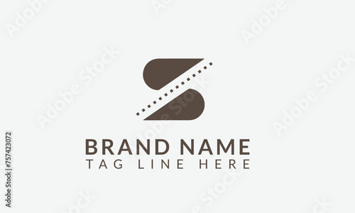 Road Way Asphalt Logo Letter S. S Road Logistics Letter Design in Vector template