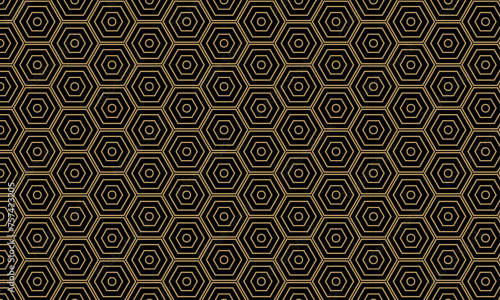 Seamless gold geometric pattern. Seamless gold geometric pattern.