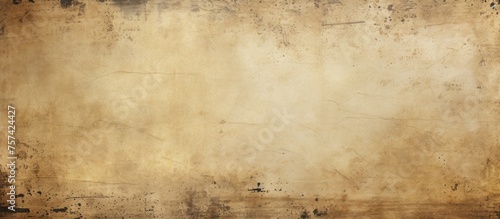 A closeup of a piece of old paper with brown and beige tints and shades resembling wood. The pattern on the paper resembles natural landscape art, in a rectangular shape similar to flooring photo