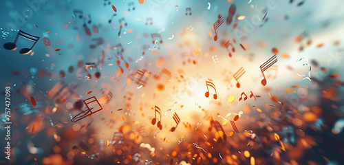 background with notes