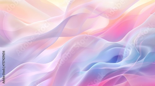 Abstract dynamic fluid mesh gradient in soft pastel colors background. AI generated image