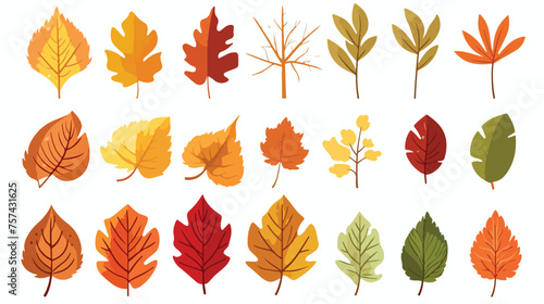 Autumn Leaves Vector Icon . Autumn Leaves Or Fall F