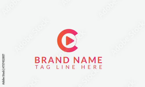 Free Download c Abstract colored vector logo. Play logo. Media logo. Multimedia logo. Company logo - GFXLoad