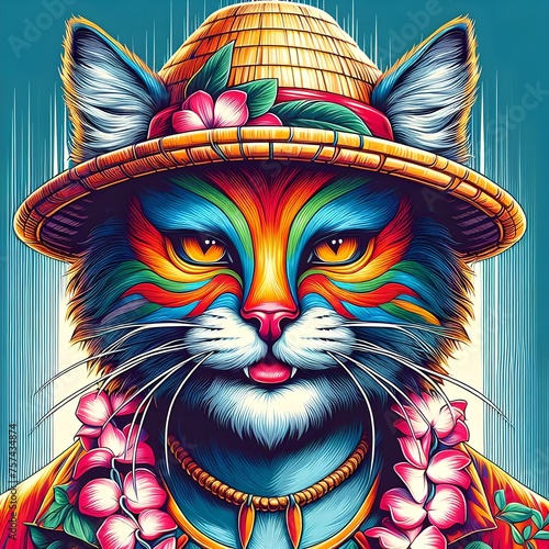 Stylish Animal Portraits in Colorful Fashion