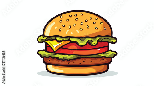 Burger logo vector illustration design background.