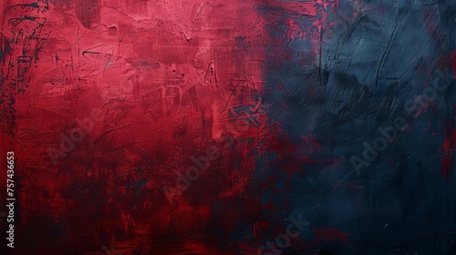 A bold crimson and navy blue textured background, representing strength and depth.